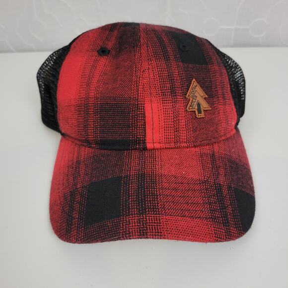 Blue 84 Cap Red Black Plaid Boiler Central Mesh Adjustable Snap Back NEW - Picture 1 of 7